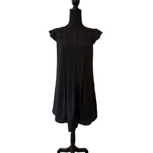 Mossimo Black Pleated Cap Sleeve A-Line Dress XS